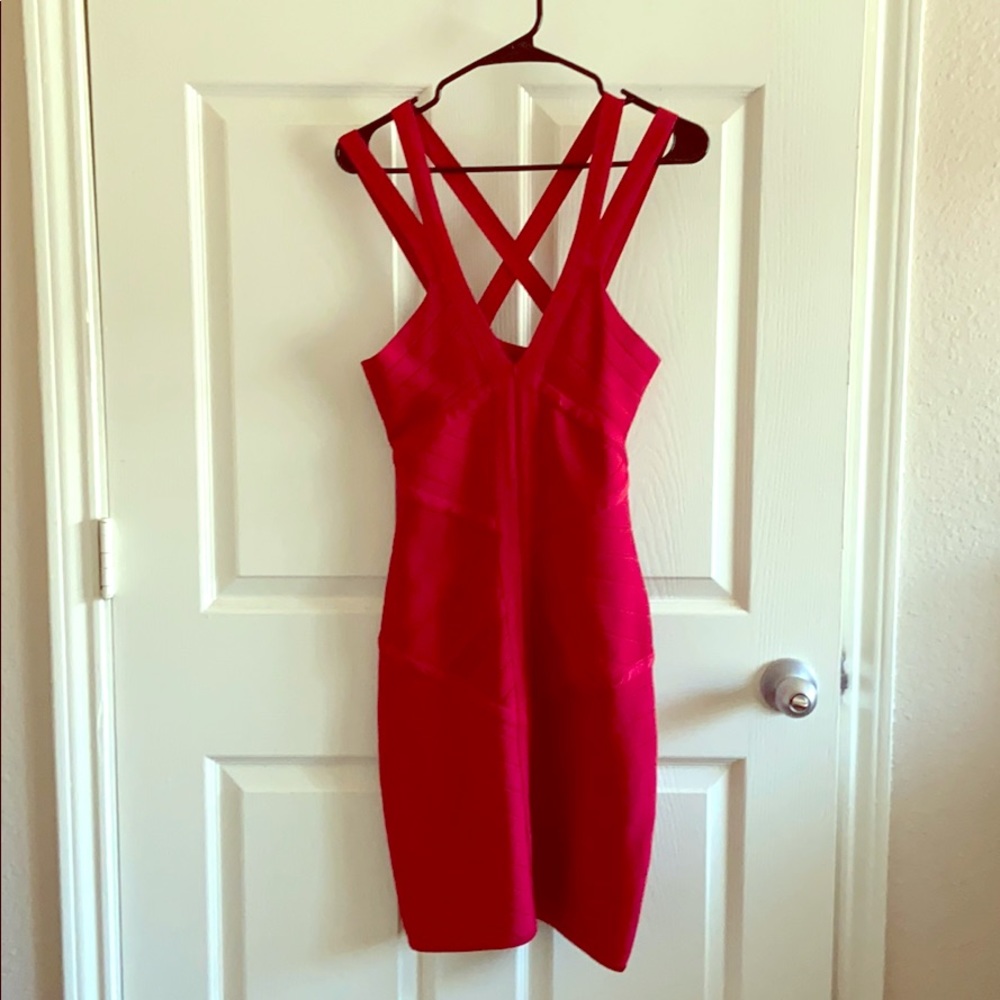 Red Bebe dress
